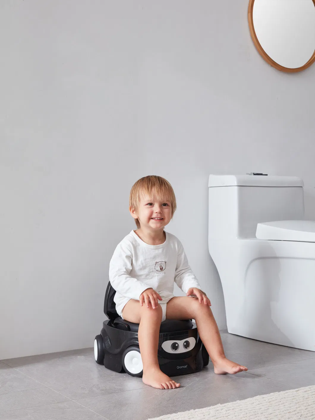 Kids Baby Potty Trainingseat Children Portable Toilet with Backrest