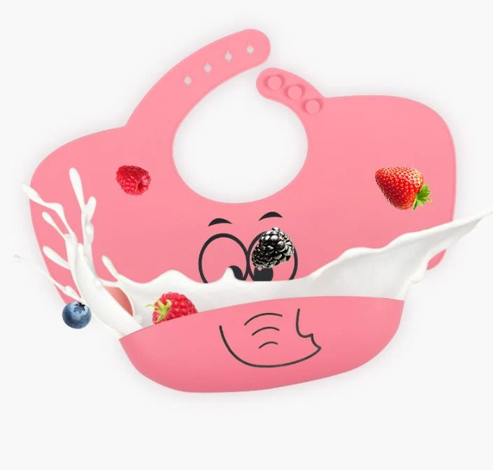 Comfortable Soft Baby Food Feeding BPA Free Waterproof Baby Toddler Silicone Bib