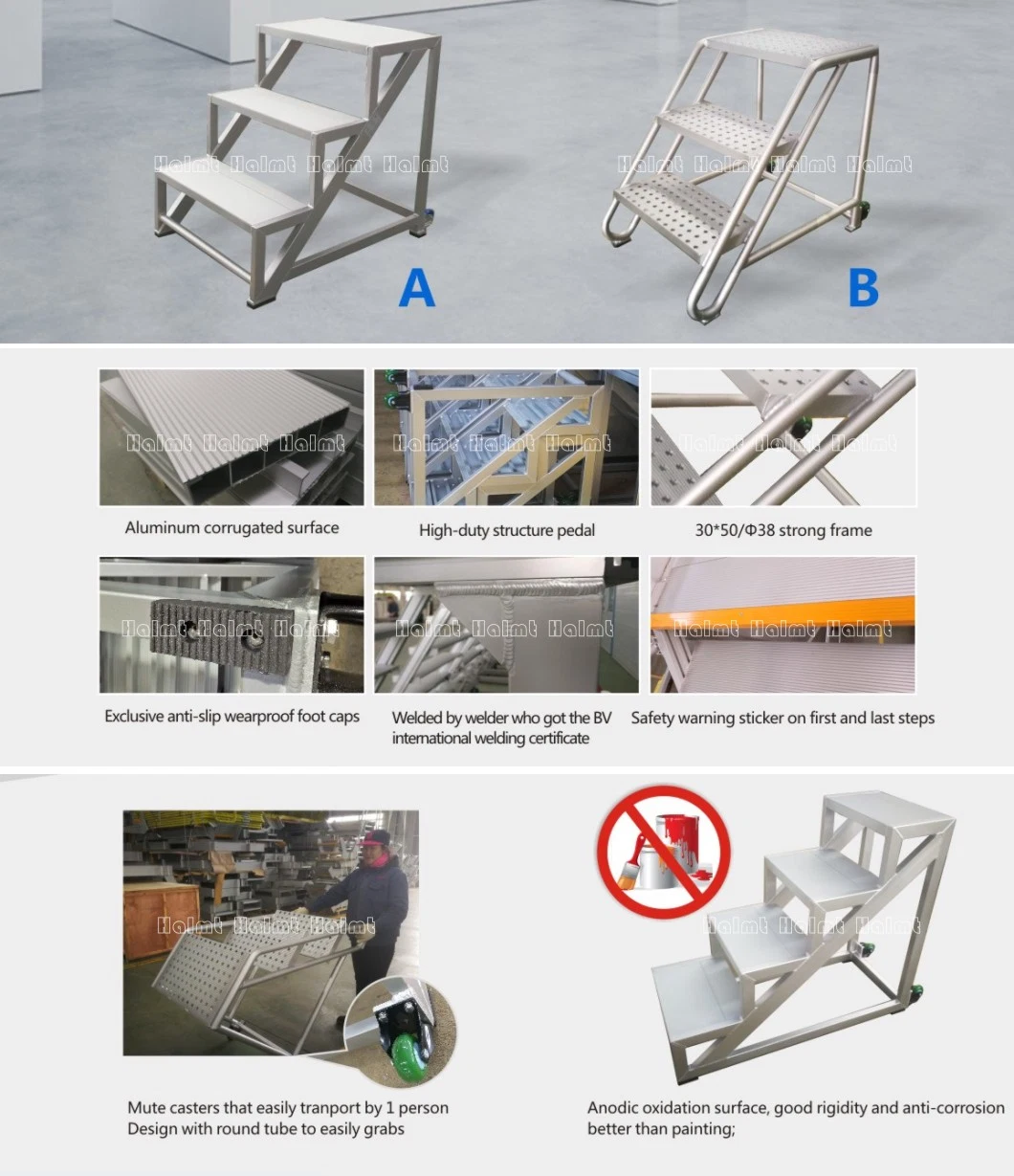 Moveable Aluminium Step Stools for Industry